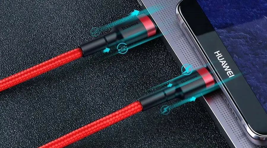 Kabel USB-C Power Delivery Quick Charge 3.0 60 W 1 m Baseus Cafule CATKLF-G09 czerwony